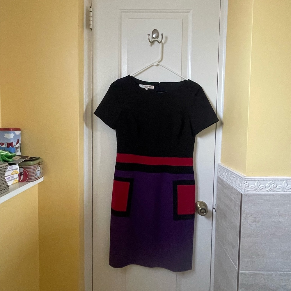 Mod style pencil sheath dress